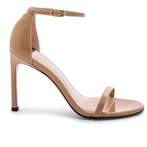 Stuart Weitzman 38.5 Patent Leather Nude NudistSong Heels